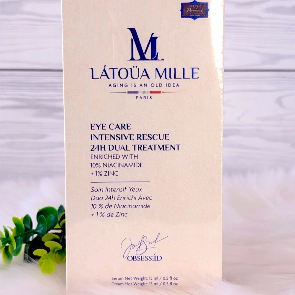 LATOUA MILLE Eye Care Intensive Rescue 24H Dual Treatment Niacinamide‎ Zinc